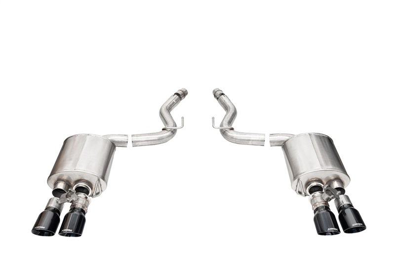 Ford Mustang Performance Exhaust - Rear - CORSA Performance - Axle-Back Sport w/ Twin 4in Black Pro-Series Tips - Black - `24-`27